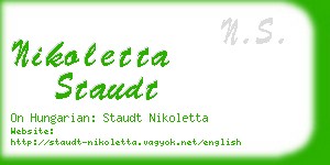nikoletta staudt business card